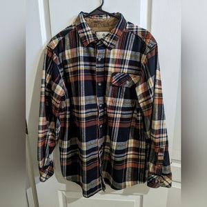 Legendary Whitetail Mens Large orange/black flannel